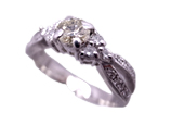 Pt900 ダイヤリング D0.3ct